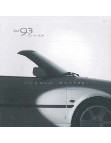 2003 SAAB 9-3 SE CABRIOLET PROSPEKT ENGLISCH (USA)