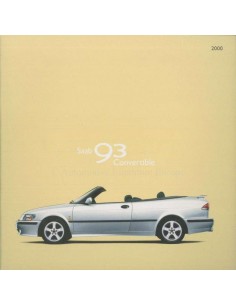 2000 SAAB 9-3 CONVERTIBLE BROCHURE ENGLISH (USA)