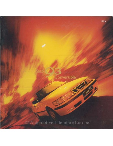 1999 SAAB 9-3 CABRIOLET PROSPEKT ENGLISCH (USA)