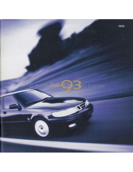 1999 SAAB 9-3 S SE BROCHURE NIEDERLÄNDISCH