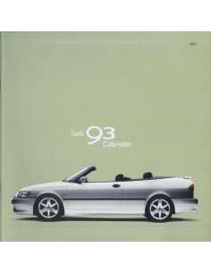 2001 SAAB 9-3 CABRIO BROCHURE NEDERLANDS