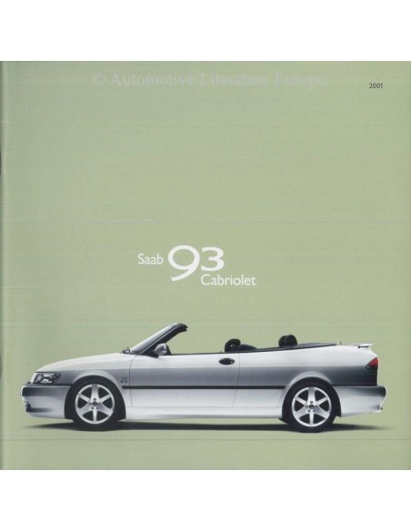 2001 SAAB 9-3 CABRIO BROCHURE NEDERLANDS