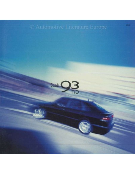 2002 SAAB 9-3 TiD BROCHURE DUTCH
