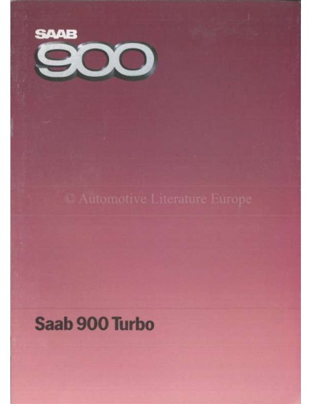 1985 SAAB 900 TURBO BROCHURE DUTCH