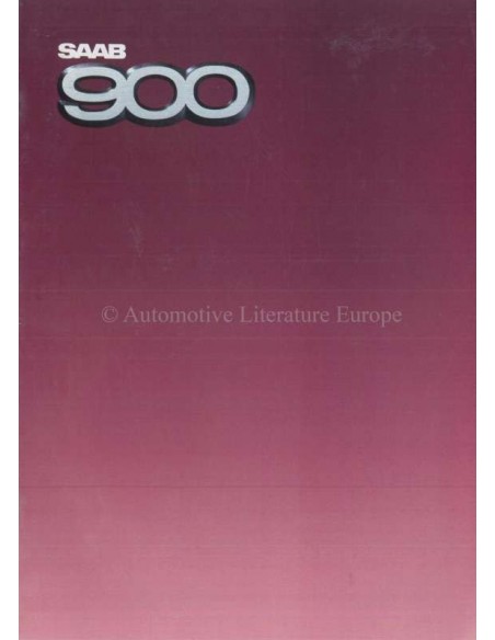 1985 SAAB 900 BROCHURE NEDERLANDS