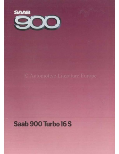 1985 SAAB 900 TURBO 16S BROCHURE DUTCH