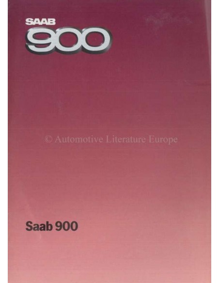 1985 SAAB 900 BROCHURE NEDERLANDS