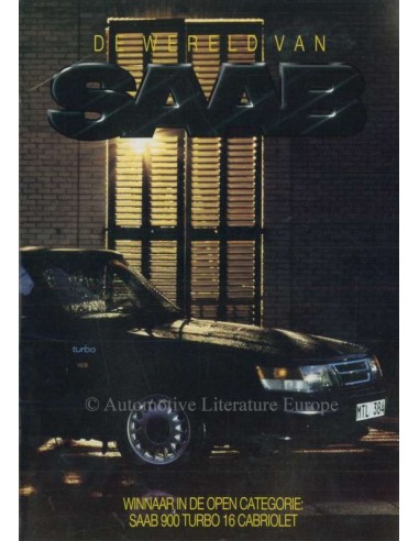 1987 SAAB 900 BROCHURE DUTCH