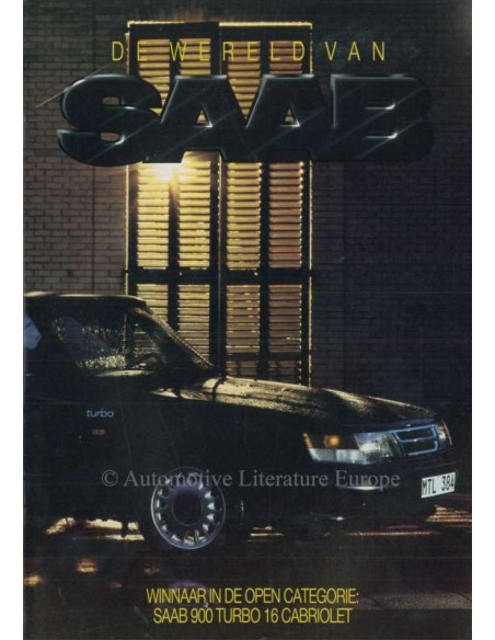 1987 SAAB 900 BROCHURE NEDERLANDS