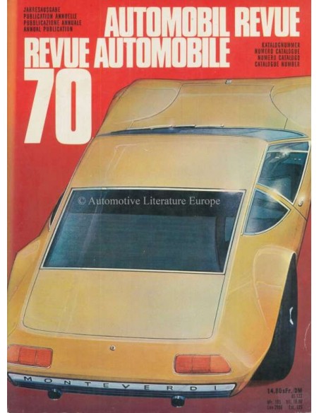 1970 AUTOMOBIL REVUE JAARBOEK DUITS FRANS