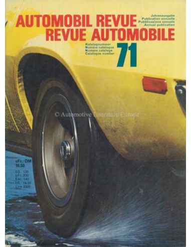 1971 AUTOMOBIL REVUE YEARBOOK GERMAN FRENCH
