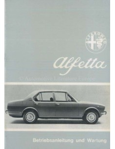 1974 ALFA ROMEO ALFETTA INSTRUCTIEBOEKJE DUITS