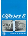 1977 ALFA ROMEO ALFASUD TI INSTRUCTIEBOEKJE FRANS