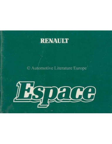 1984 RENAULT ESPACE OWNERS MANUAL FRENCH