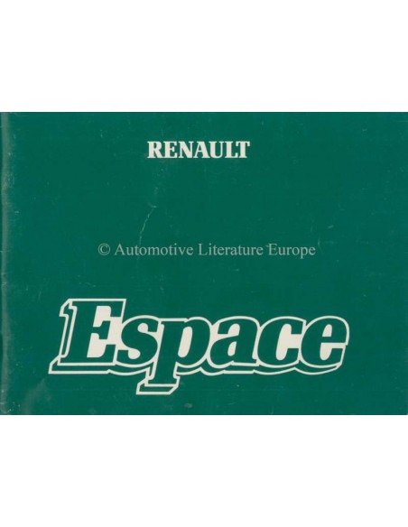 1984 RENAULT ESPACE BETRIEBSANLEITUNG FRANZÖSISCH