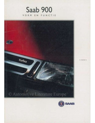 1991 SAAB 900 VORM EN FUNCTIE BROCHURE NEDERLANDS
