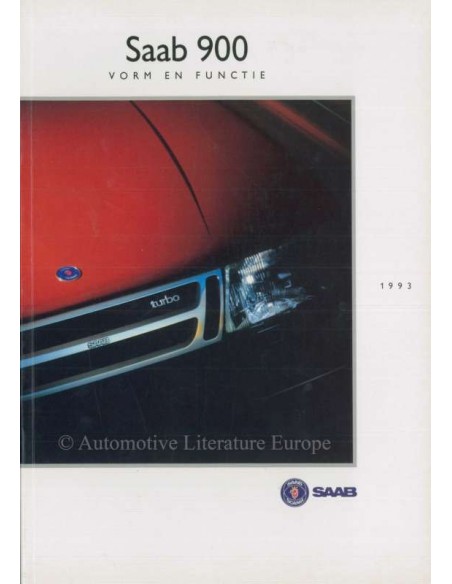 1993 SAAB 900 VORM EN FUNCTIE BROCHURE NEDERLANDS