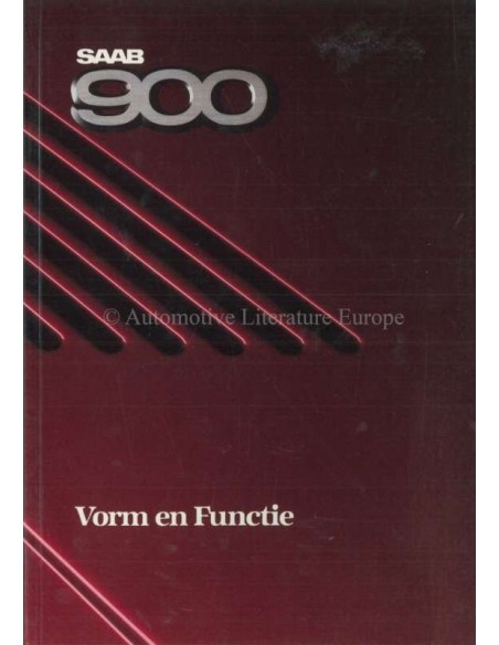 1987 SAAB 900 FORM AND FUNCTION BROCHURE DUTCH