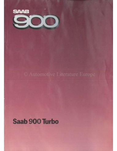 1985 SAAB 900 TURBO BROCHURE NEDERLANDS