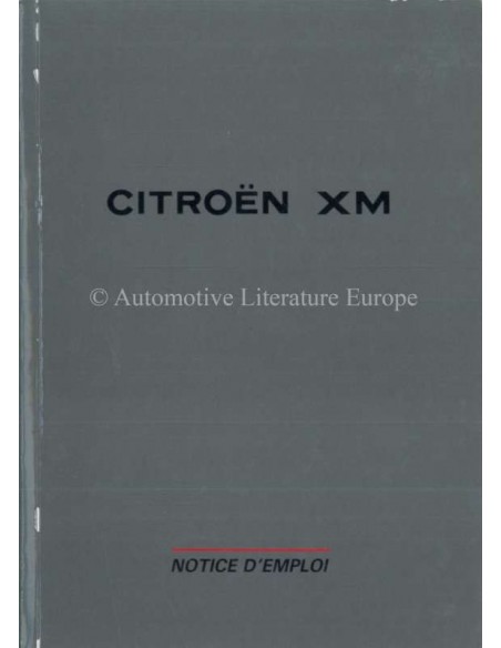 1993 CITROEN XM INSTRUCTIEBOEKJE FRANS