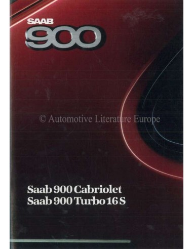 1988 SAAB 900 BROCHURE DUTCH