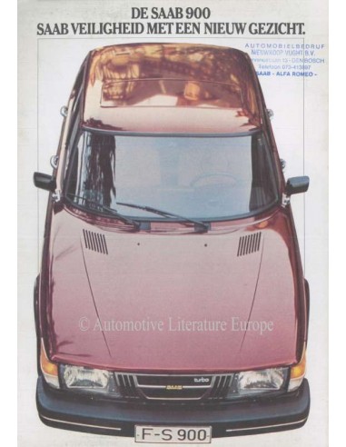 1980 SAAB 900 PROGRAMM PROSPEKT NIEDERLÄNDISCH