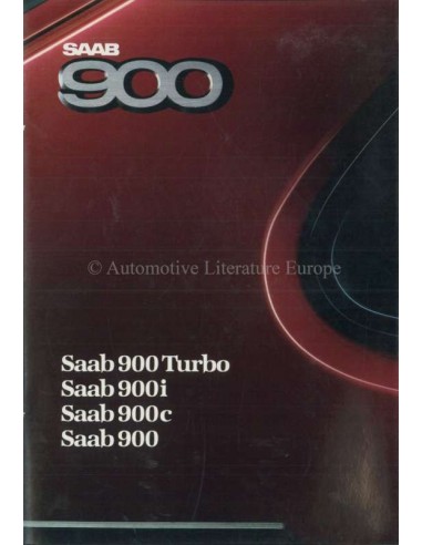 1988 SAAB 900 PROGRAMMA BROCHURE ZWEEDS
