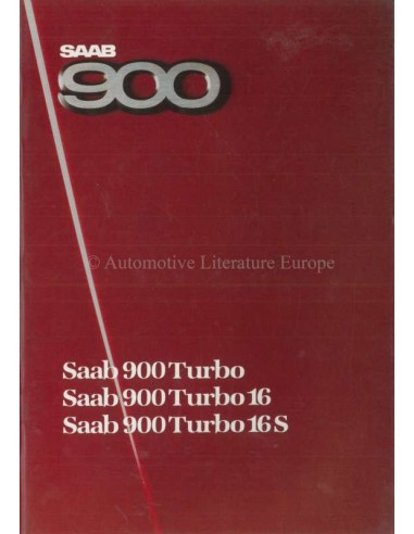 1986 SAAB 900 TURBO BROCHURE NEDERLANDS