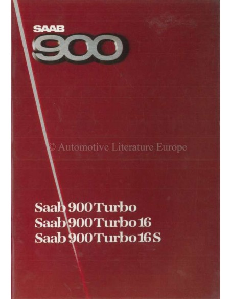 1986 SAAB 900 TURBO BROCHURE NEDERLANDS