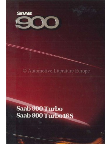 1987 SAAB 900 TURBO PROSPEKT NIEDERLÄNDISCH