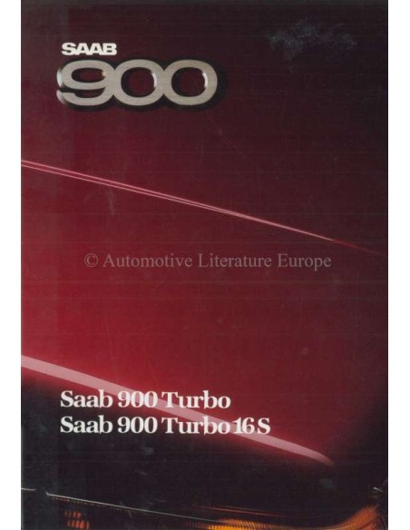1987 SAAB 900 TURBO BROCHURE DUTCH