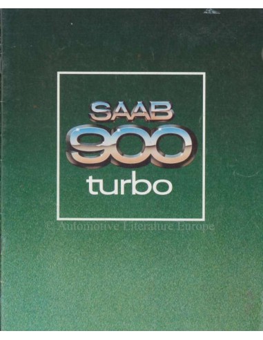 1979 SAAB 900 TURBO BROCHURE NEDERLANDS