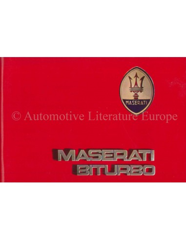 1987 MASERATI BITURBO SCHECKHEFT ENGLISCH ***BLANCO***