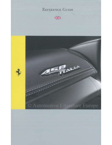 2011 FERRARI 458 ITALIA INSTRUCTIEBOEKJE (U.K. VERSIE) 4156/11