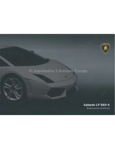 2008 LAMBORGHINI GALLARDO LP 560-4 INSTRUCTIEBOEKJE DUITS