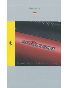 2013 FERRARI LAFERRARI HANDBUCH (DEUTSCHE AUSGABE) 4608/13