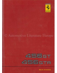 1994 FERRARI 456 GT 456 GTA CHANGER CONTROL RECEIVER XTC-F10 HI-FI INSTRUCTIEBOEKJE 819/94