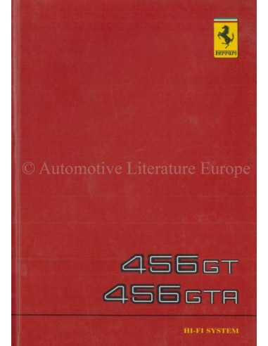 1994 FERRARI 456 GT 456 GTA CHANGER CONTROL RECEIVER XTC-F10 HI-FI HANDBUCH 819/94