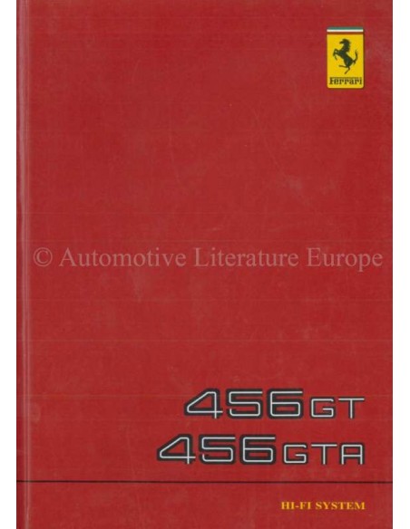 1994 FERRARI 456 GT 456 GTA CHANGER CONTROL RECEIVER XTC-F10 HI-FI HANDBUCH 819/94