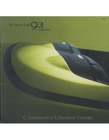 2004 SAAB 9-3 CABRIOLET BROCHURE NEDERLANDS
