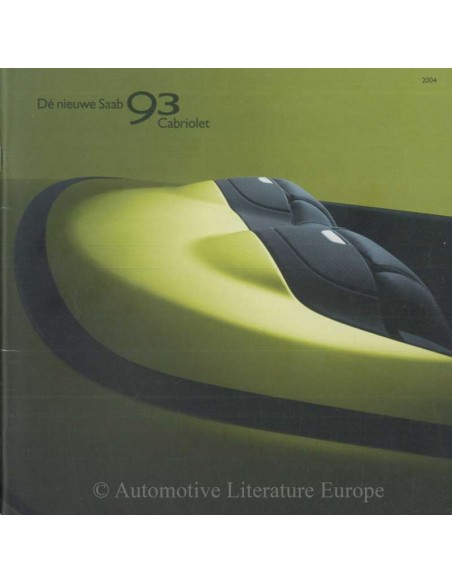 2004 SAAB 9-3 CABRIOLET BROCHURE NEDERLANDS