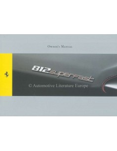 2017 FERRARI 812 SUPERFAST BETRIEBSANLEITUNG ENGLISCH