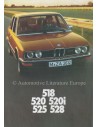 1976 BMW 5 SERIE BROCHURE DUITS