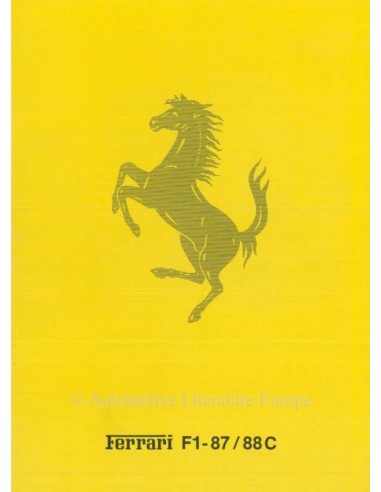 1988 FERRARI F1-87 / 88 C BROCHURE 511/88