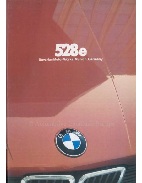 1981 BMW 5 SERIES BROCHURE ENGLISH