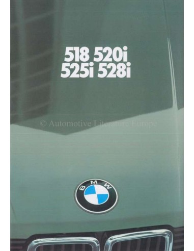1981 BMW 5 SERIES BROCHURE DUTCH