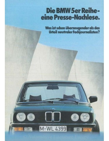 1982 BMW 5 SERIES BROCHURE GERMAN