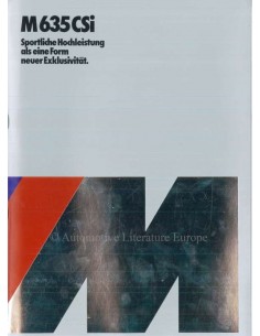 1983 BMW 6 SERIE BROCHURE DUITS