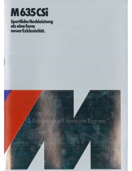 1983 BMW 6 SERIE BROCHURE DUITS