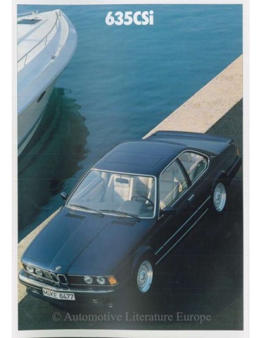 1987 BMW 6 SERIE BROCHURE NEDERLANDS